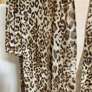 Leopard print kimono.